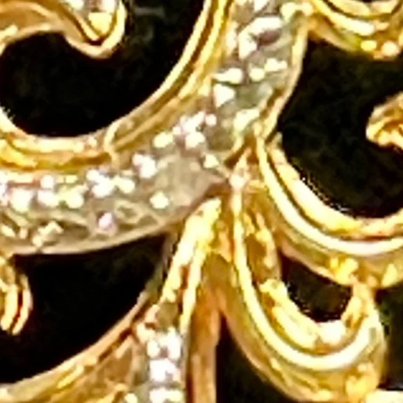 CLASSIC TREASURES NWT Prom Evening Diamond Accent 18K Gold Over Brass Earrings - Picture 5 of 10